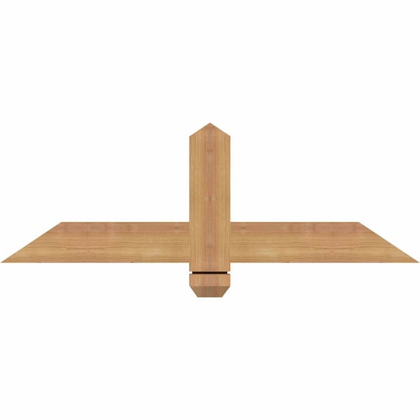Ekena Millwork Eugene Smooth Timber Gable Bracket, Western Red Cedar, 36"W x 12"H x 1 1/2"D x 3 1/2"F, 8/12 Pitch GBW036X12X0204EUG00SWR - main